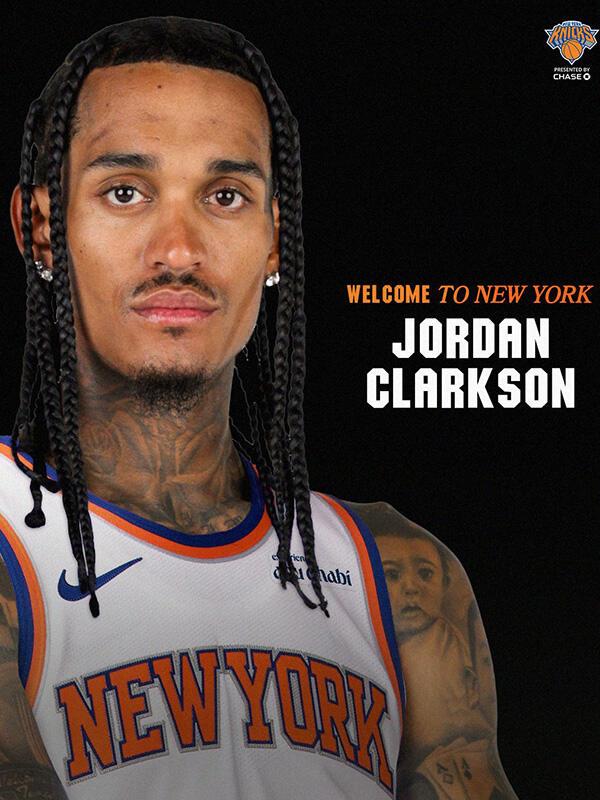 官宣：尼克斯正式签下后卫乔丹-克拉克森