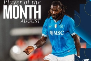 永利yl23411-2场1球！官方：安古伊萨当选那不勒斯8月最佳球员